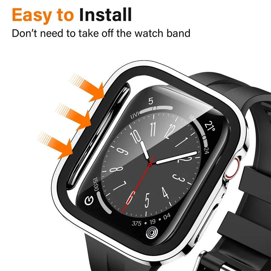 Glass+cover For Apple Watch ca - Smartwatch Watch Accessories For Women review and price