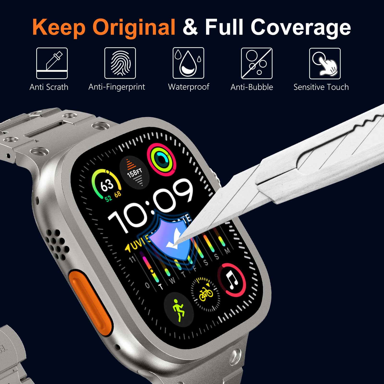Tempered Glass for Apple Watch - Smartwatch Watch Accessories For Women review and price