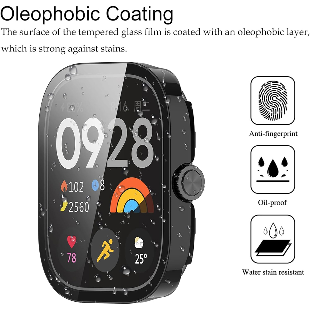 Tempered Glass+Case For Xiaomi - Smartwatch Watch Accessories For Women review and price