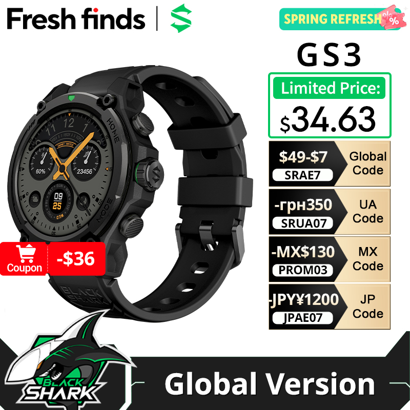 [World Premiere]Blackshark GS3 - Smartwatch Faces review and price
