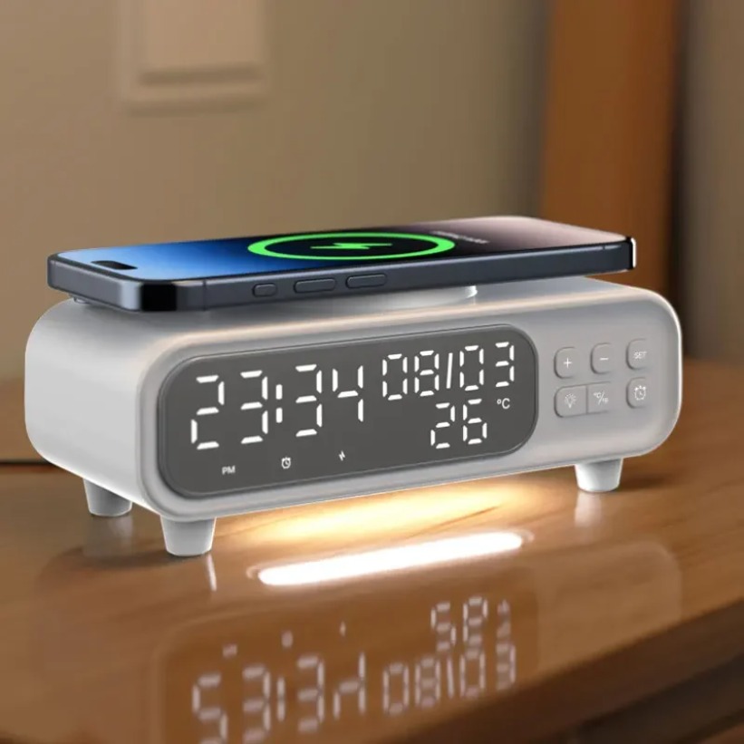 15W Wireless Charger Time Alar - Wireless Charger Watch review and price