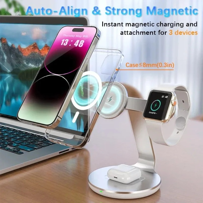 3 in 1 Wireless Charger Stand  - Wireless Charger Watch review and price