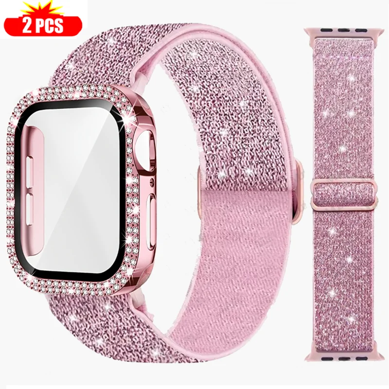 Band+Case for Apple Watch 45mm - Smartwatch Watch Accessories For Women review and price