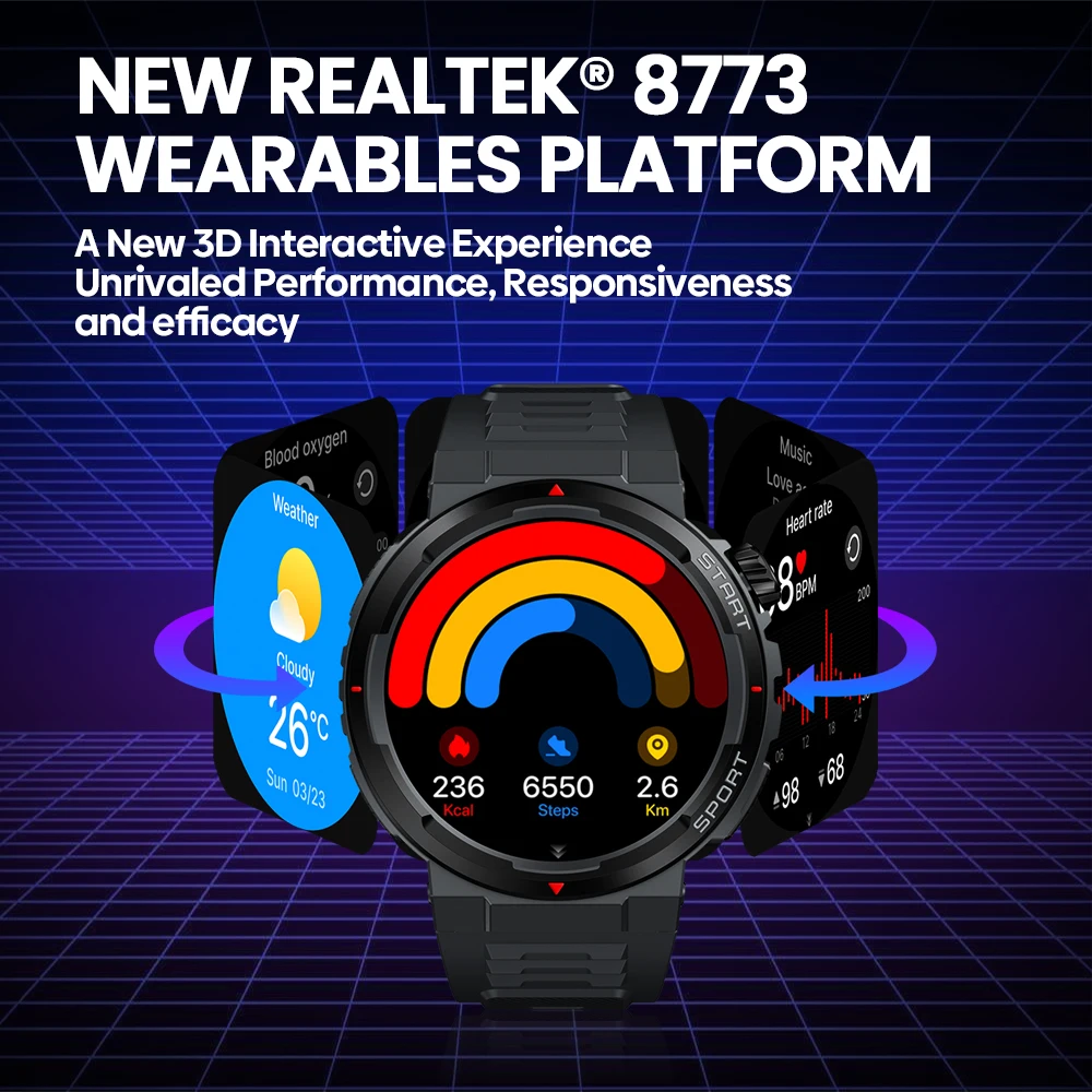 New Zeblaze Ares 3 Plus 1.43'' - Smartwatch Faces review and price
