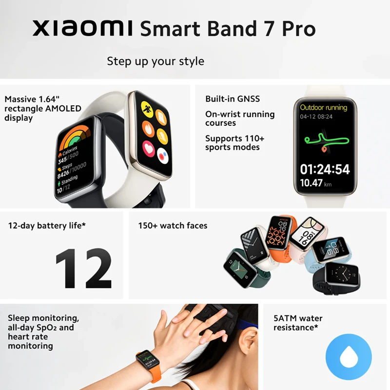 Xiaomi Smart Band 7 Pro 1.64'' - Smartwatch Faces review and price