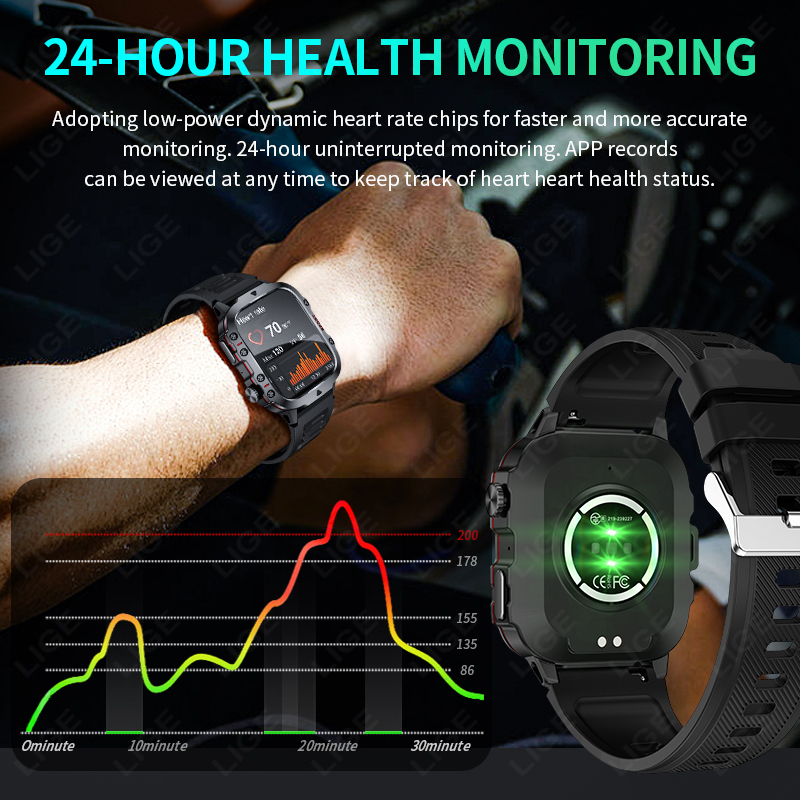LIGE Outdoor Smart Watch Men 2 - Smartwatch Faces review and price