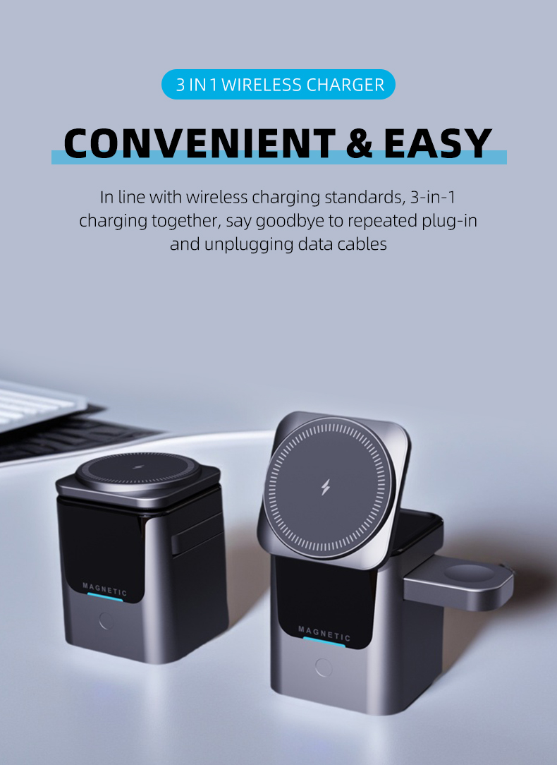 Magnetic 3 in 1 Wireless Charg - Smartwatch Ac review and price