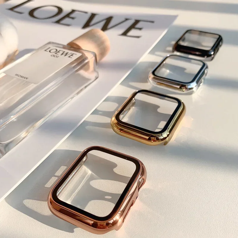 Glass+case For Apple Watch ban - Smartwatch Watch Accessories For Women review and price